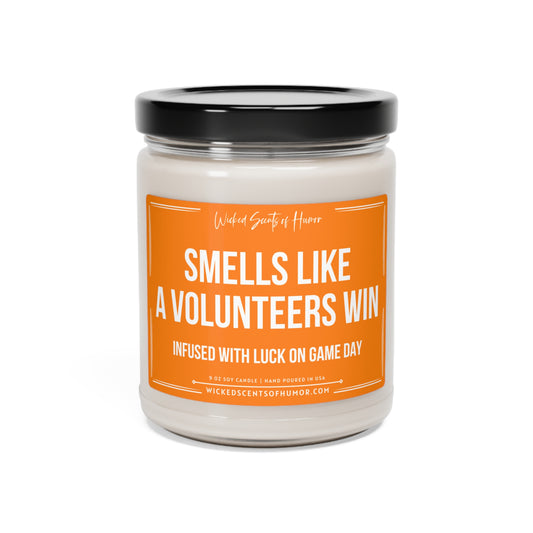 Smells Like Volunteers Win Candle, Unique Gift Idea, Tennessee Volunteers Candle, Tennessee Gift Candle, Game Day Decor, College Sport Theme