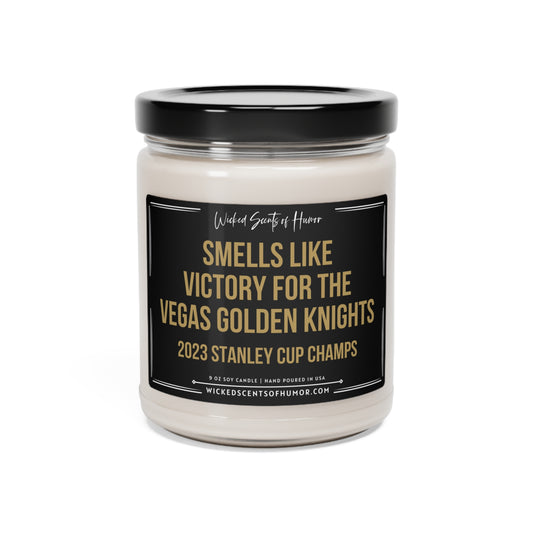 Smells Like Victory Knights Stanley Cup Candle, Unique Gift Idea, Vegas Knights Candle, NHL Gift Candle, Game Day Decor, Sport Theme