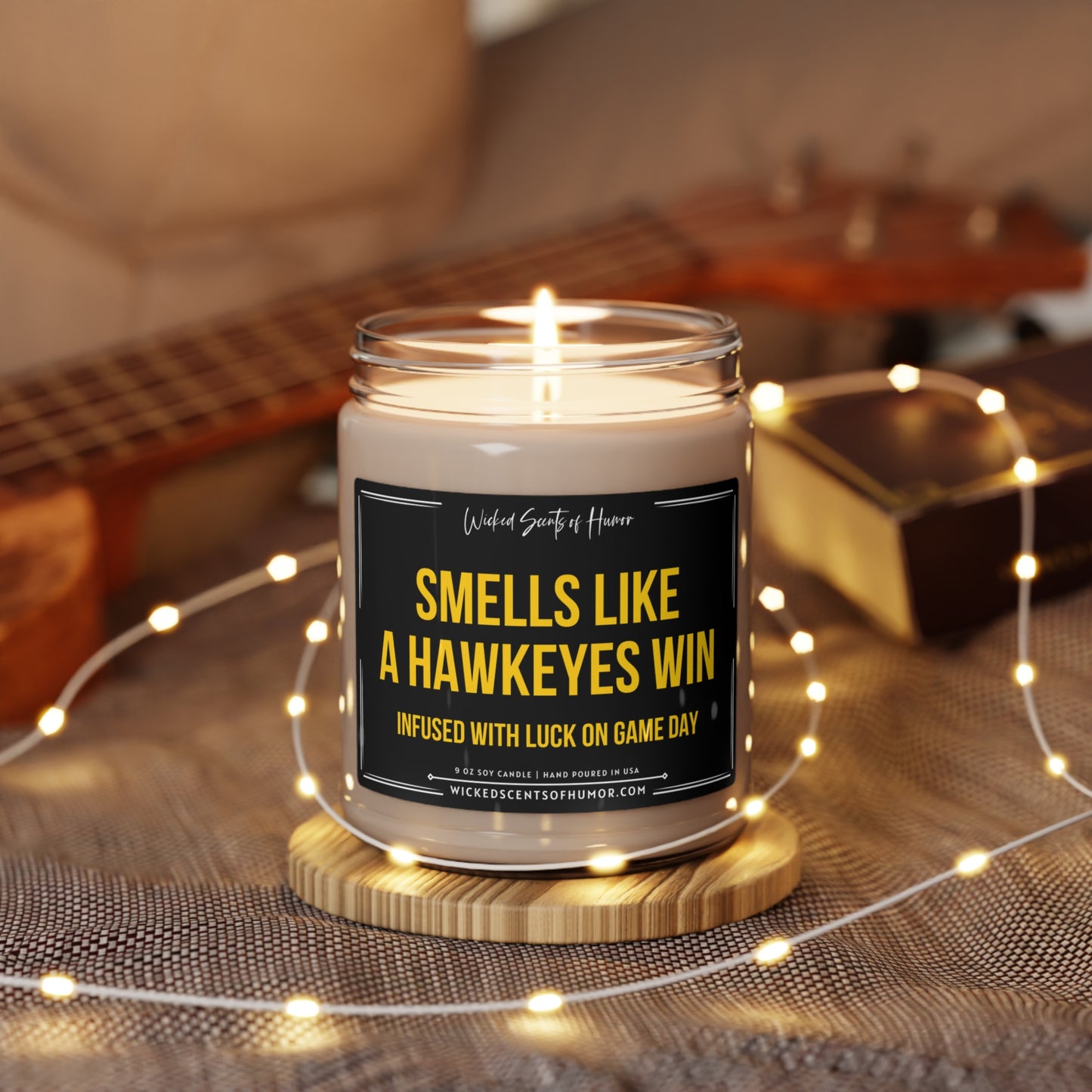 Smells Like Iowa Hawkeyes Candle, University of Iowa Candle, Iowa Inspired, Game Day Decor, Unique Gift Idea, Sport Themed Candle