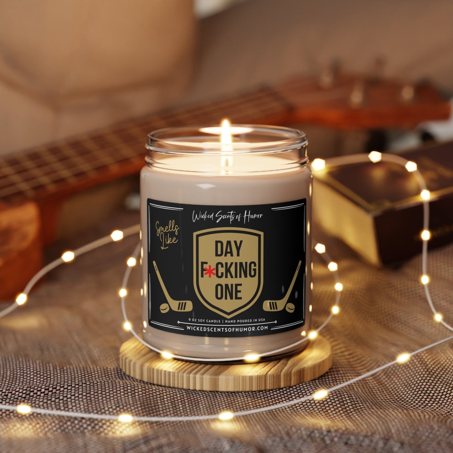 Smells Like Day Fucking One Candle, Unique Gift Idea, Vegas Knights Candle, NHL Gift Candle, Game Day Decor, William Karlsson Speech MVP