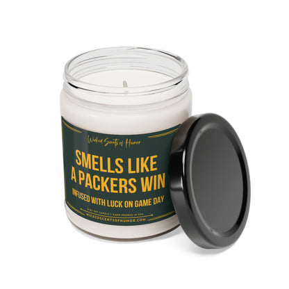 Smells Like A Packers Win Candle, Unique Gift Idea, Football Candle, NFL Fan Gift, Sport Themed Candle, Green Bay Packers Decor