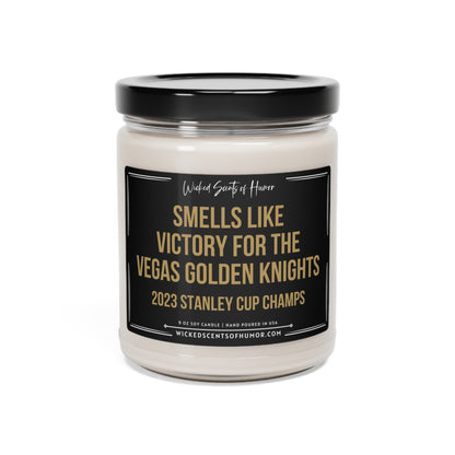 Smells Like Victory Knights Stanley Cup Candle, Unique Gift Idea, Vegas Knights Candle, NHL Gift Candle, Game Day Decor, Sport Theme