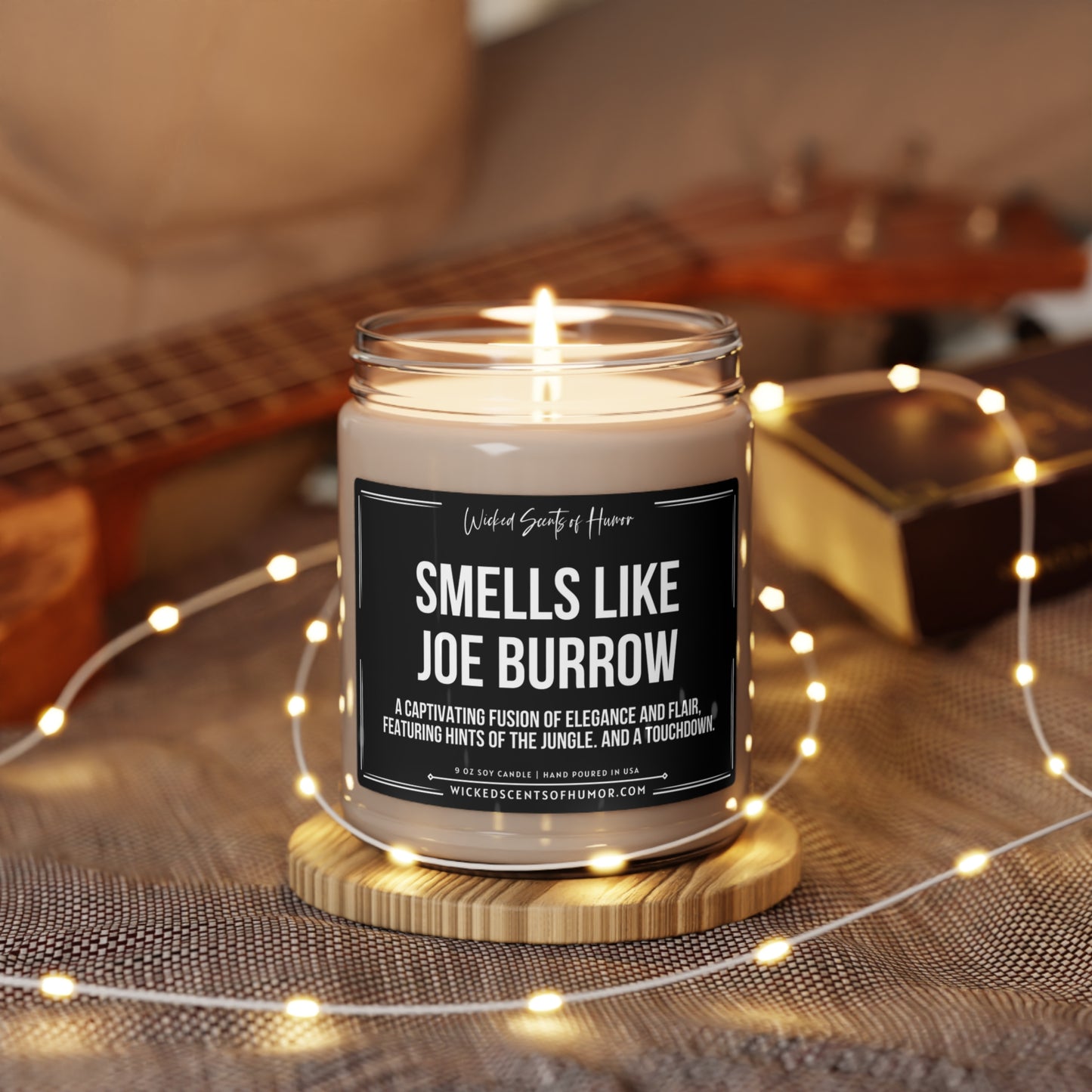 Smells Like Joe Burrow Candle, Football NFL Candle, Bengals Inspired, Man Cave Candle, Unique Gift Idea, Athlete Inspired Scent