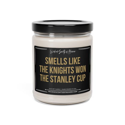 Smells Like A Knights Stanley Cup Candle, Unique Gift Idea, Vegas Knights Candle, NHL Gift Candle, Game Day Decor, Sport Themed Cand