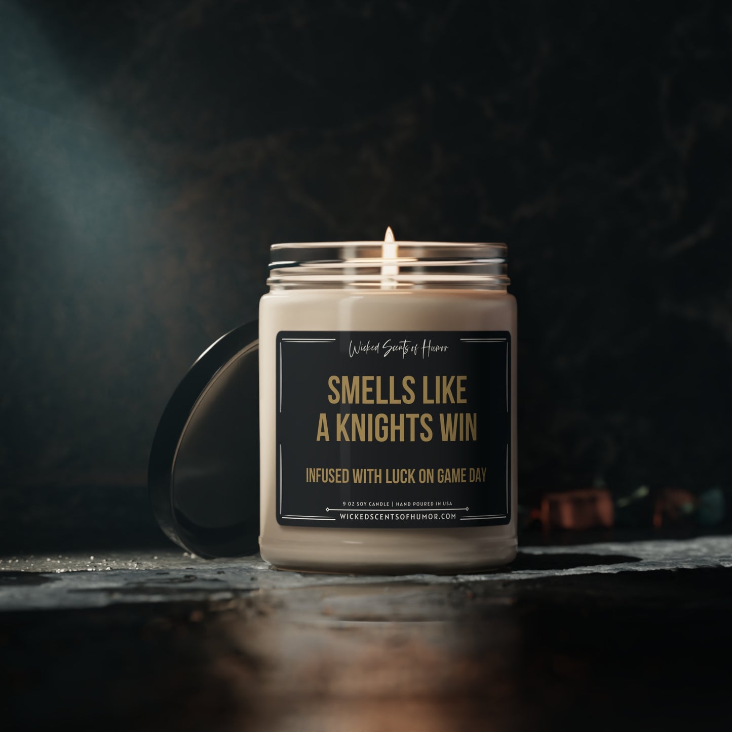 Smells Like A Knights Win Candle, Unique Gift Idea, Vegas Knights Candle, NHL Gift Candle, Game Day Decor, Sport Themed Candle