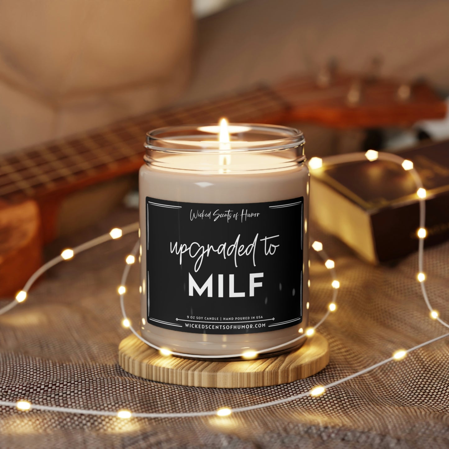 Upgraded to MILF Soy Candle, New Mom Gift, Pregnancy Gift, Baby Shower Gift, New Mom Gifts, All Natural Soy Candle 9oz