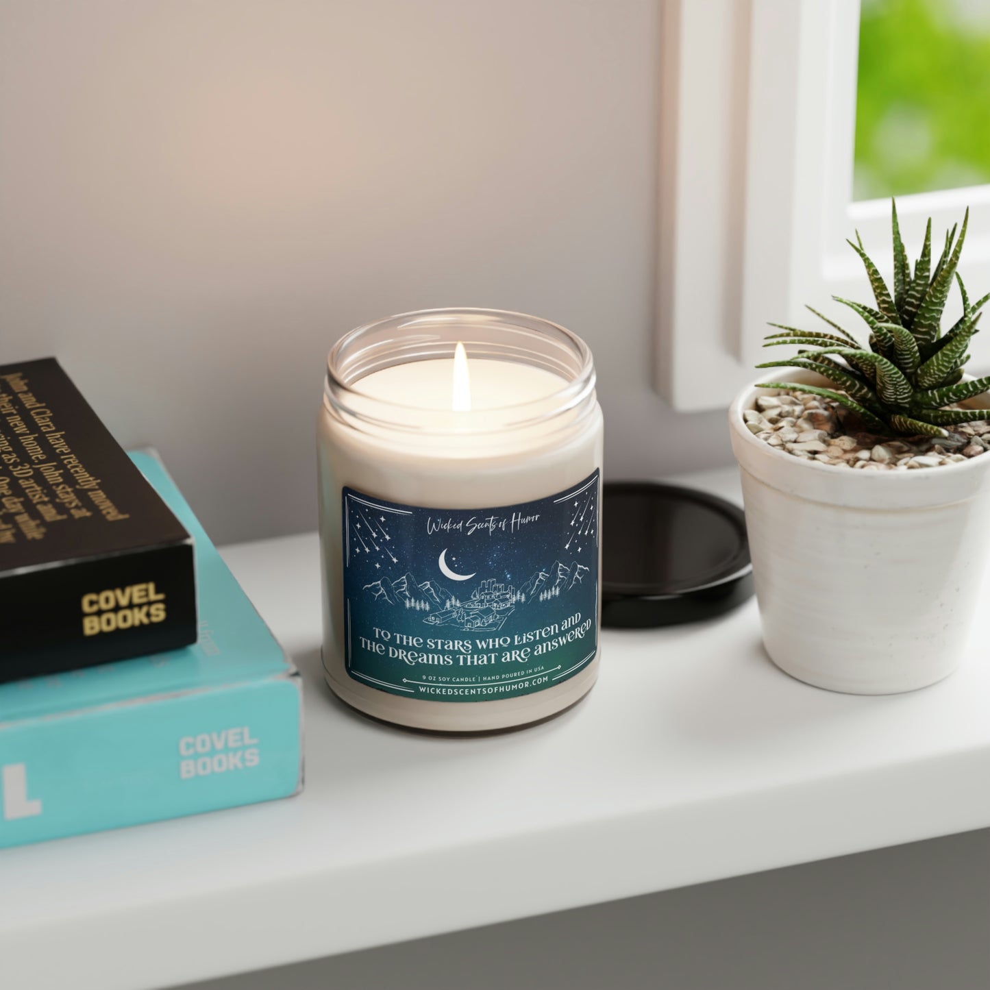 Starfall Acotar Velaris Landscape Book Inspired Book Lover All Natural Soy 9oz Soy Candle Candle A Court of Thorns and Roses