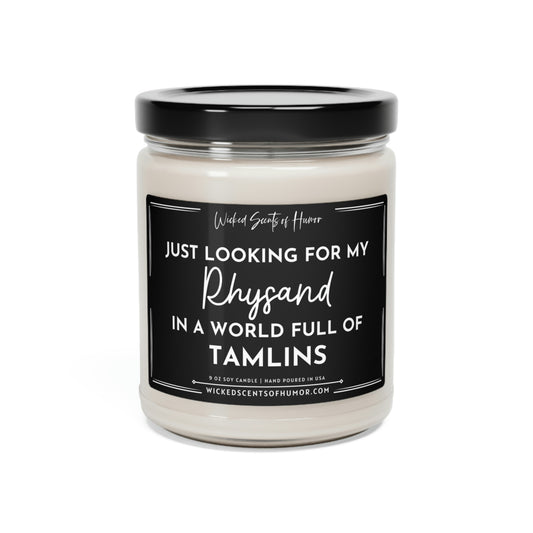 Looking for my Rhysand in a World Full of Tamlins, Acotar Fan Gift, Acomaf, Velaris Candle, Book Lover Candle, All Natural 9oz Soy Candle