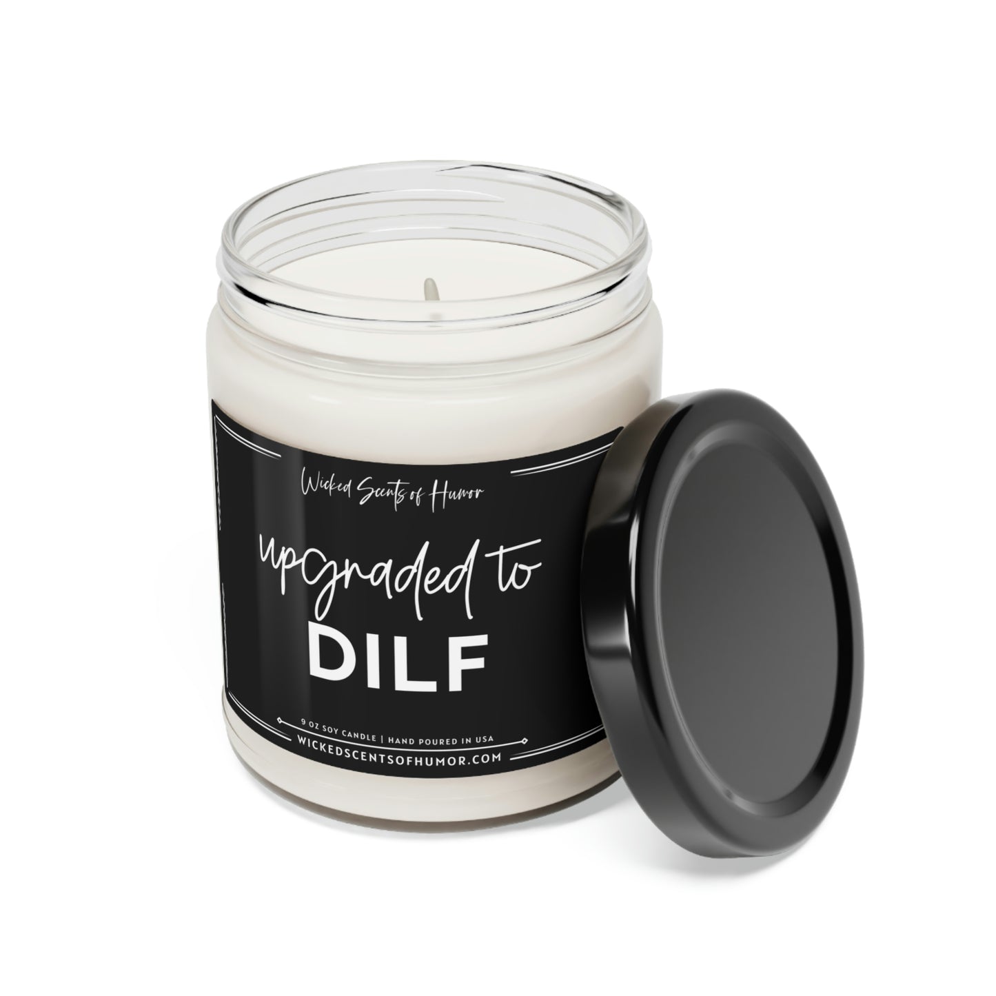 Upgraded to DILF Soy Candle, New Dad Gift, Pregnancy Gift, Baby Shower Gift, New Dad Gifts, All Natural Soy Candle 9oz