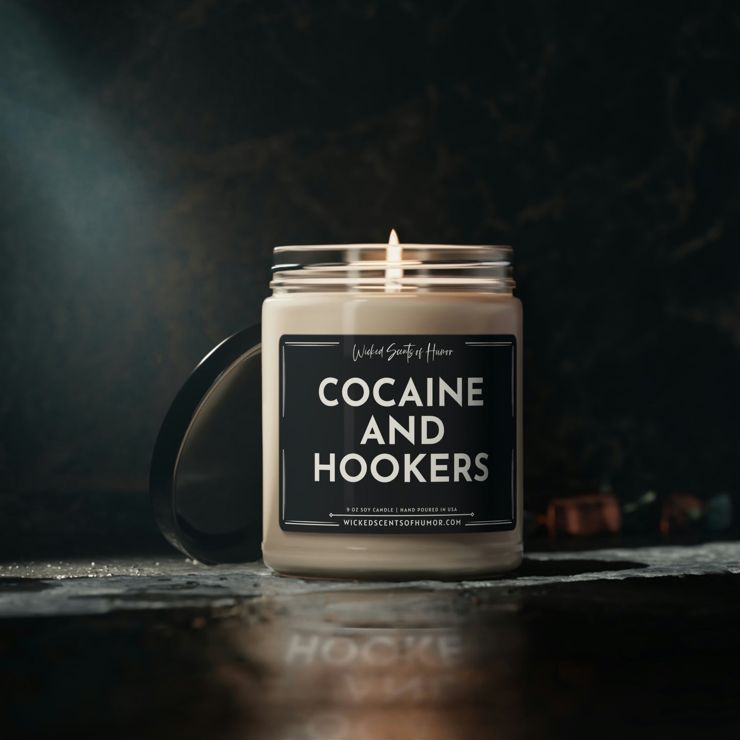 Cocaine & Hookers Soy Candle, All Natural Soy Candle, Perfect Gift for Him, Funny Candle, Gift for Her, Scented 9oz Soy Candle