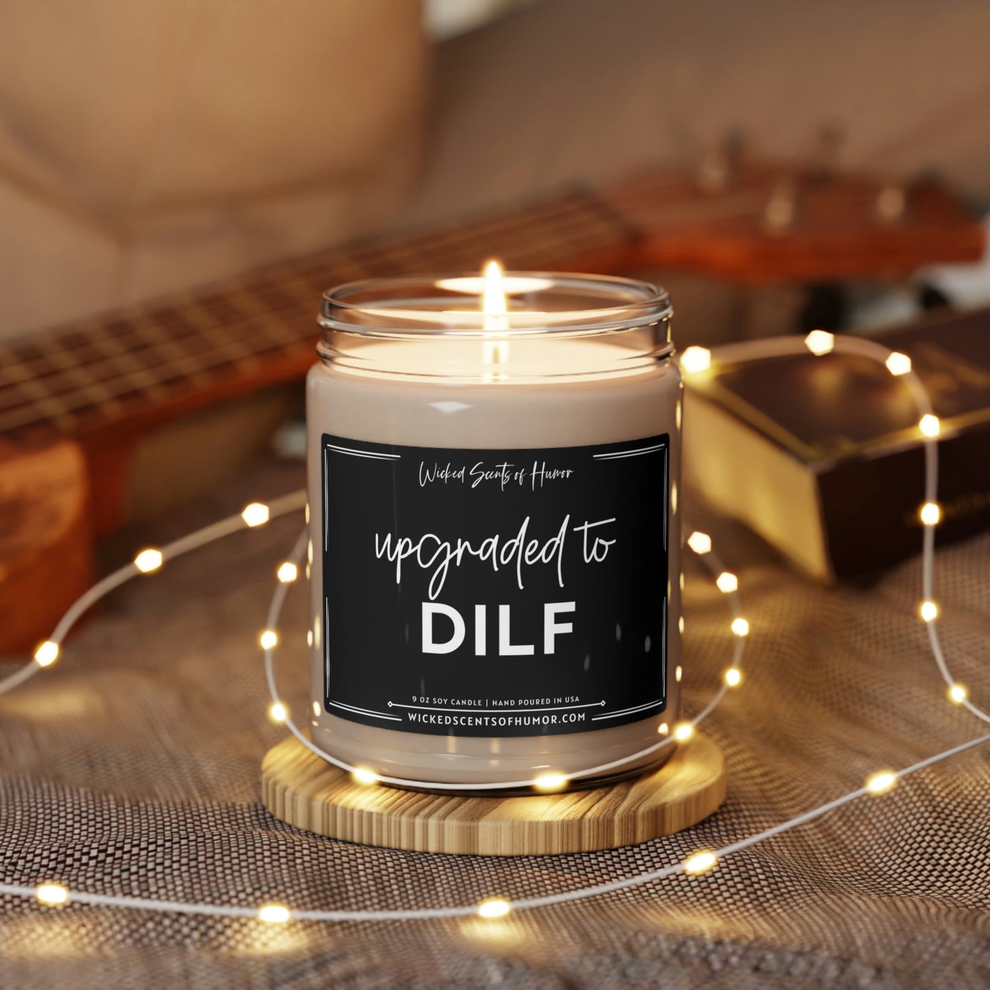 Upgraded to DILF Soy Candle, New Dad Gift, Pregnancy Gift, Baby Shower Gift, New Dad Gifts, All Natural Soy Candle 9oz