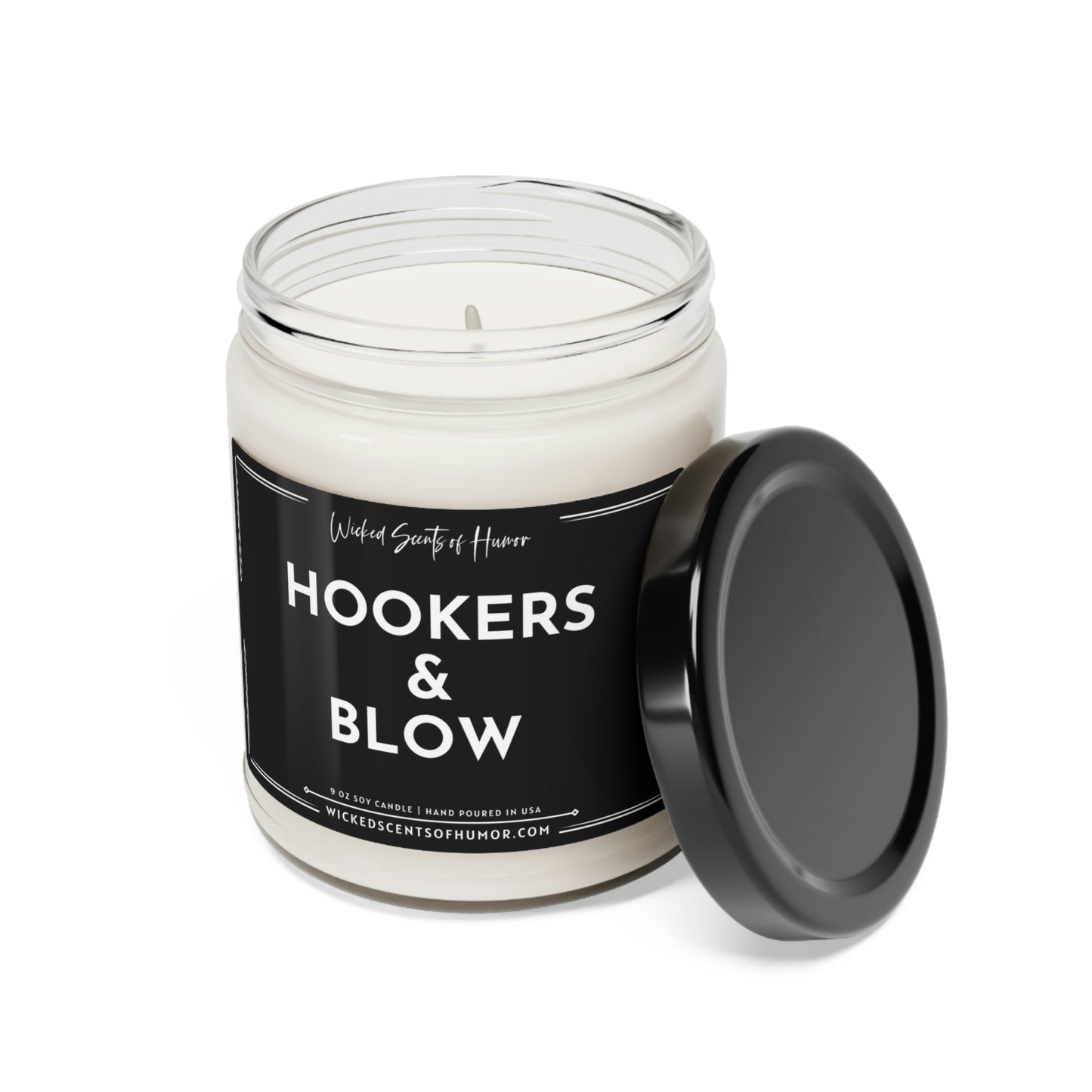 Hookers & Blow Soy Candle, Funny Gift, Gag Gift Idea, Eco-Friendly All Natural Soy Candle, 9oz