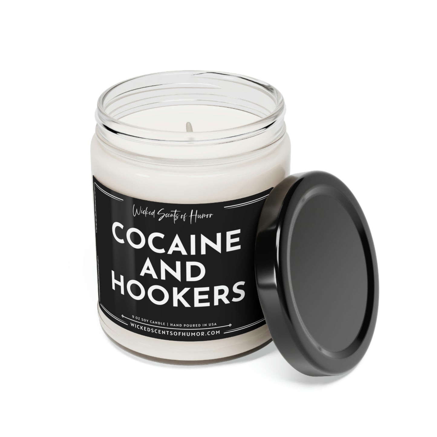 Cocaine & Hookers Soy Candle, All Natural Soy Candle, Perfect Gift for Him, Funny Candle, Gift for Her, Scented 9oz Soy Candle