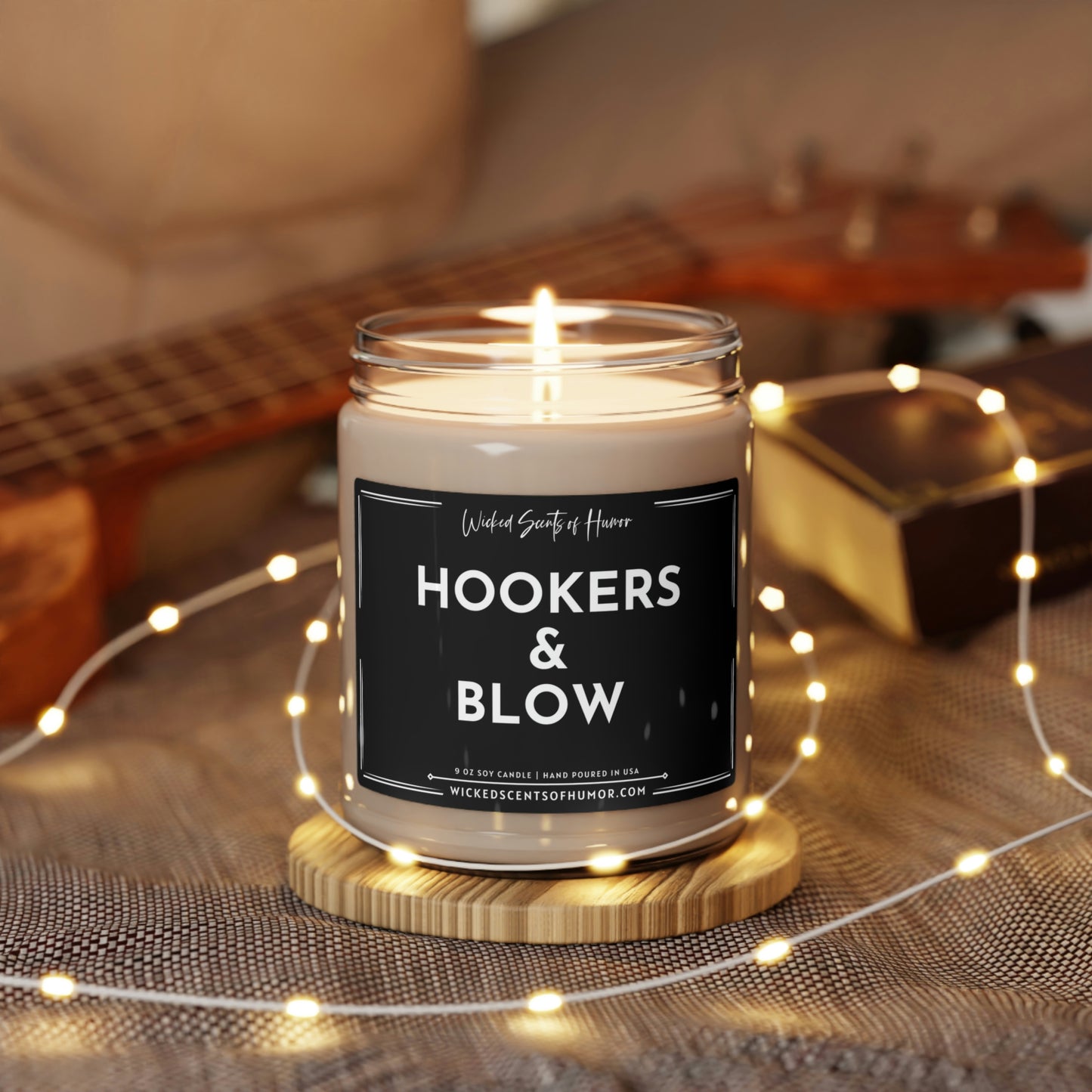 Hookers & Blow Soy Candle, Funny Gift, Gag Gift Idea, Eco-Friendly All Natural Soy Candle, 9oz