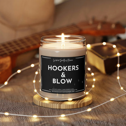 Hookers & Blow Soy Candle, Funny Gift, Gag Gift Idea, Eco-Friendly All Natural Soy Candle, 9oz