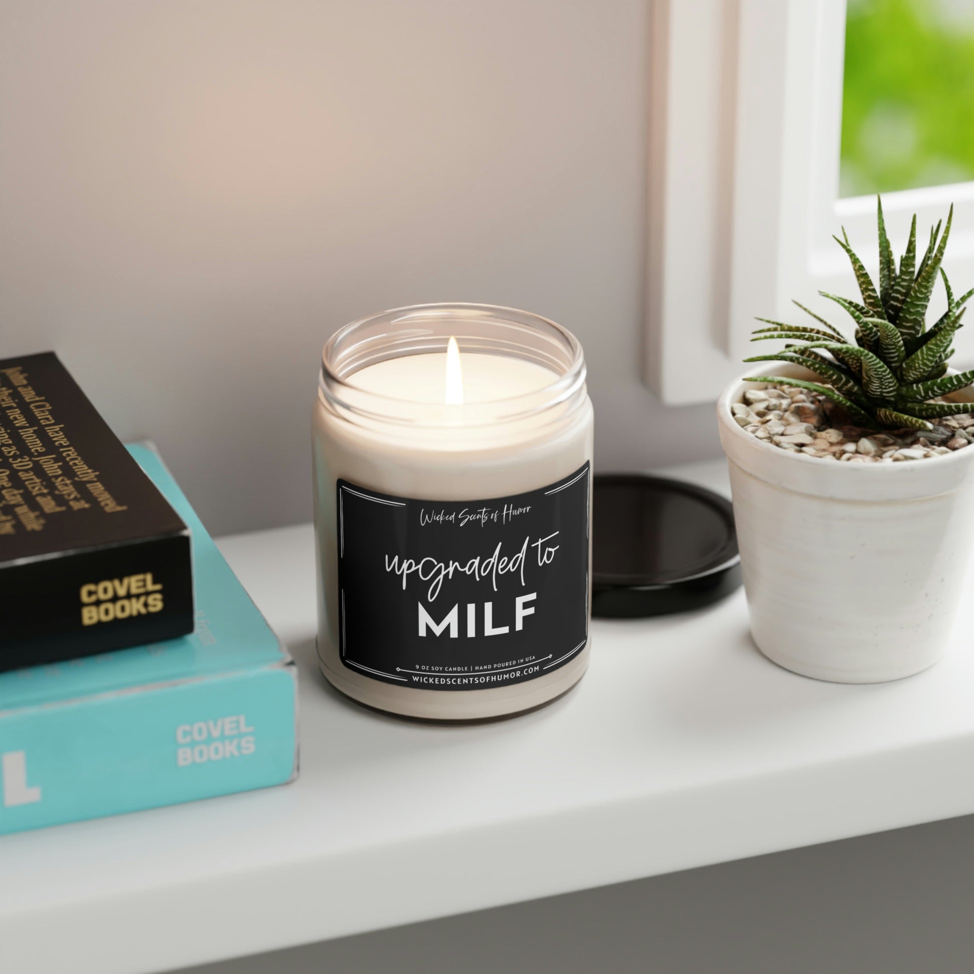Upgraded to MILF Soy Candle, New Mom Gift, Pregnancy Gift, Baby Shower –  Wicked Scents of Humor