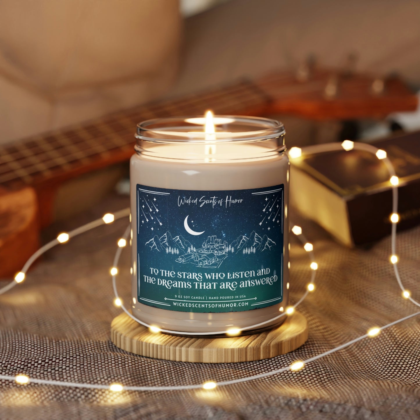 Starfall Acotar Velaris Landscape Book Inspired Book Lover All Natural Soy 9oz Soy Candle Candle A Court of Thorns and Roses