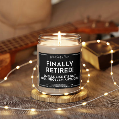 Happy Retirement Candle, Friendship Candle, Retirement Gifts, Retirement Party Gifts, Personalized, Funny Retirement Gift, 9oz Soy Candle