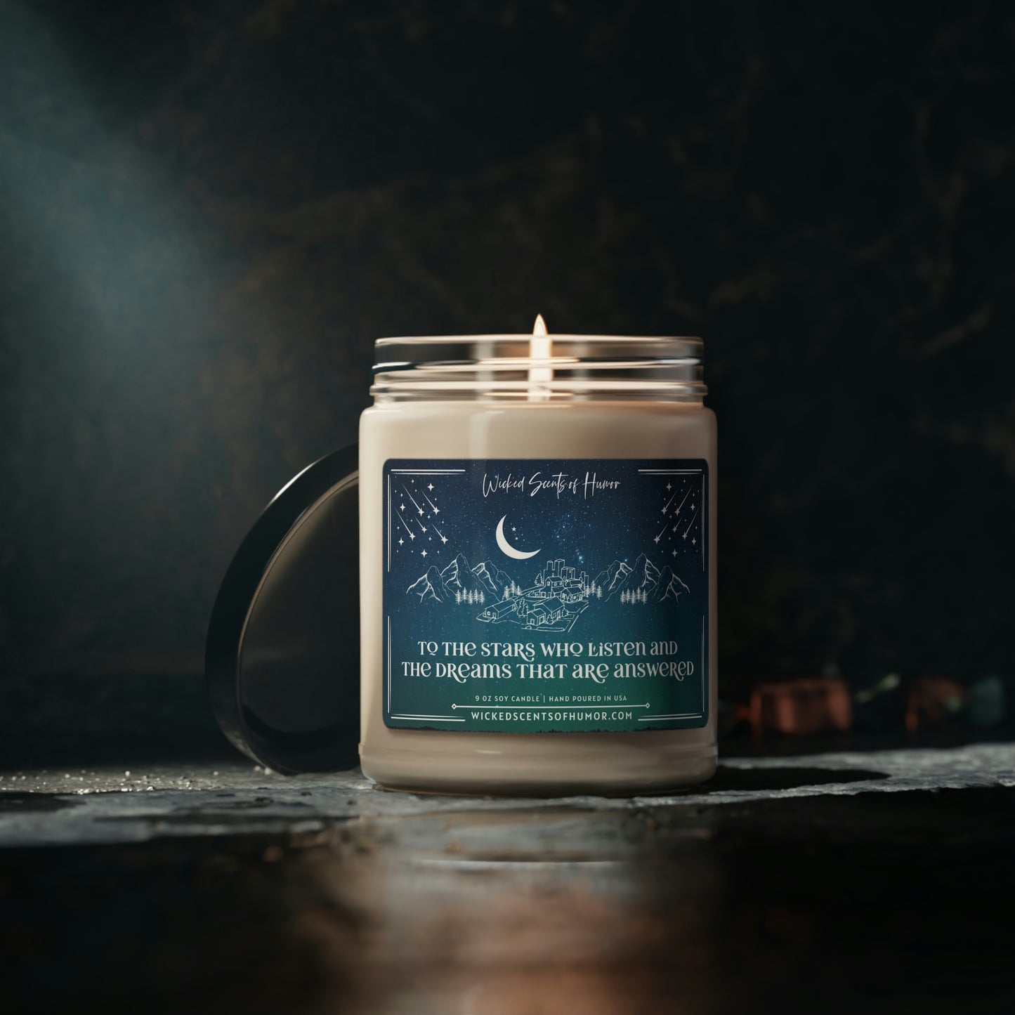 Starfall Acotar Velaris Landscape Book Inspired Book Lover All Natural Soy 9oz Soy Candle Candle A Court of Thorns and Roses