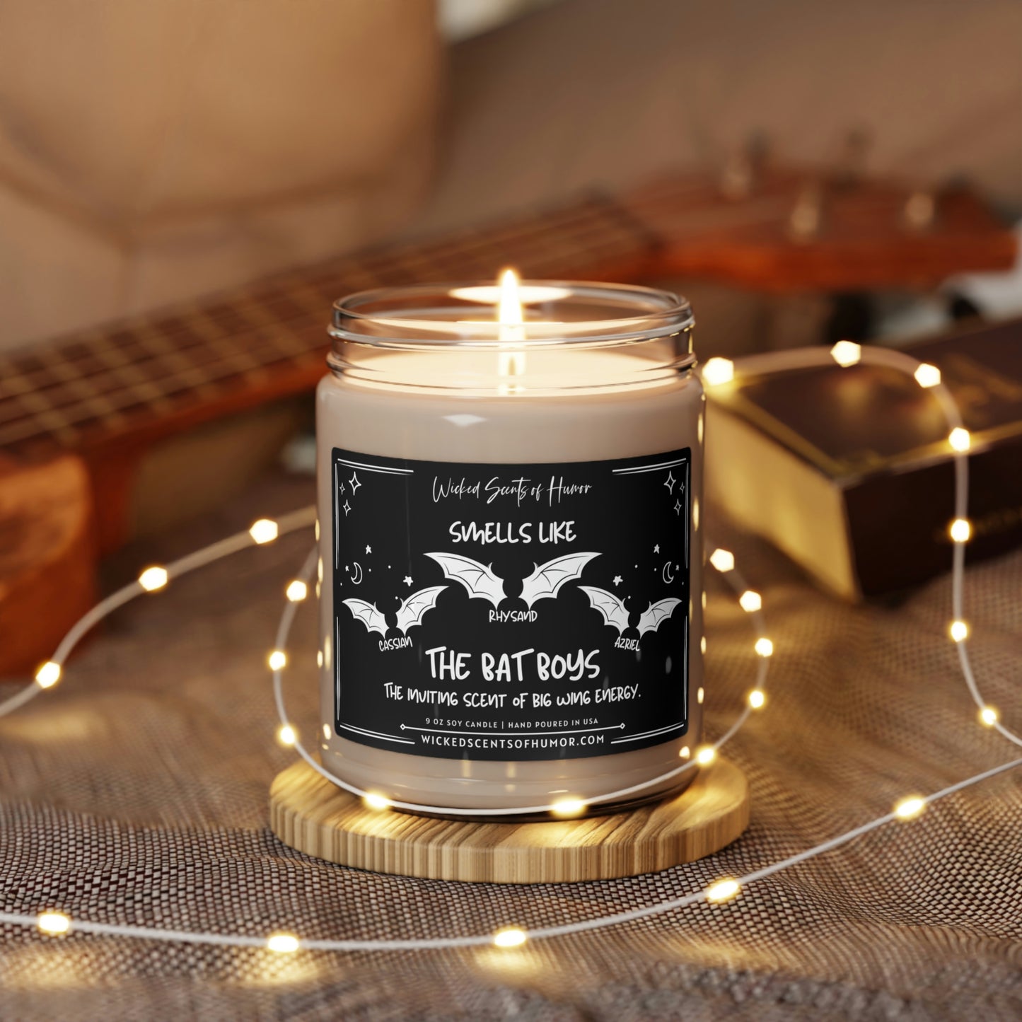 Bat Boys Acotar Candle, Acotar Merch, Rhysand Azriel Cassian, Velaris Candle, ACOMAF, Book Lover Candle, Literary Candle, 9oz Soy Candle