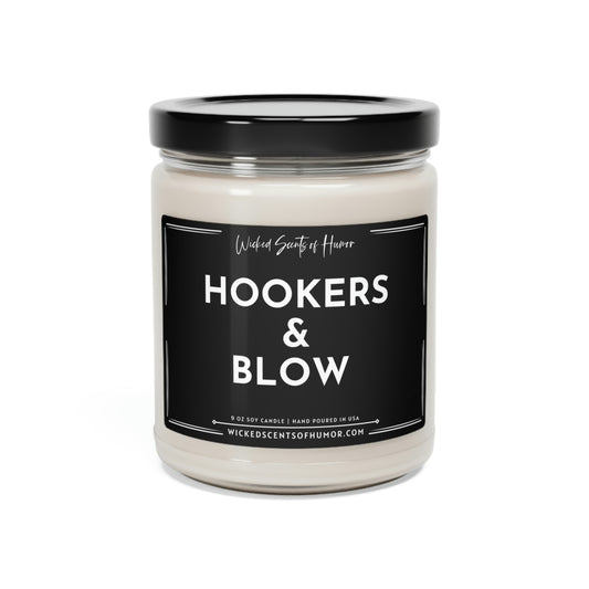 Hookers & Blow Soy Candle, Funny Gift, Gag Gift Idea, Eco-Friendly All Natural Soy Candle, 9oz